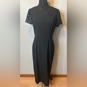 Pat Argentini | Black evening dress with 4 button closure Sz 8